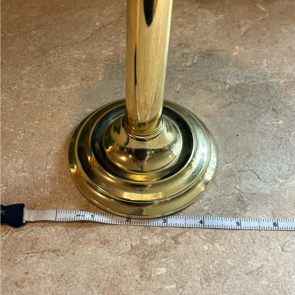 Vintage Partylite Table Lamp - Clear Glass & Gold approx 14” length - Picture 6 of 8